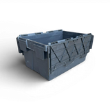 black storage crate on a white background
