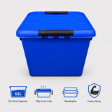Used Curver 52L Storage Boxes with Clip-Lock Lids | Pack of 5 | Free Delivery