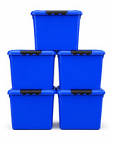 Used Curver 52L Storage Boxes with Clip-Lock Lids | Pack of 5 | Free Delivery