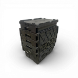 Heavy Duty Lidded 62 Litre Tote Boxes | Black | Pre-Owned