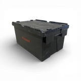 Heavy Duty Lidded 62 Litre Tote Boxes | Black | Pre-Owned