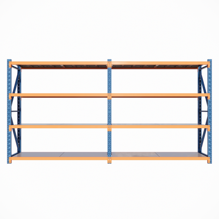Industrial Shelving Blue & Orange - 600mm Deep 2M High 1-4+ Bays