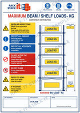 Custom printed load notice board template layout