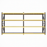 RackIt600 - Industrial Shelving Black & Yellow - 600mm Deep 2M High 1-4+ Bays
