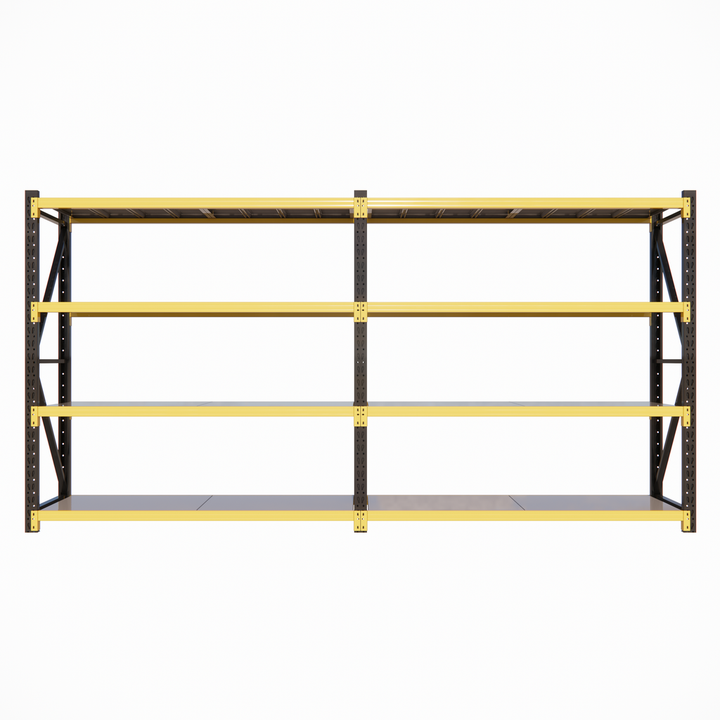 Industrial Shelving Black & Yellow - 600mm Deep 2M High 1-4+ Bays