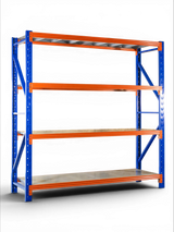 Heavy Duty Storage Racking – Blue & Orange | 600mm Deep x 2000mm High | 1 to 4+ Bays Available | Industrial Shelving Unit