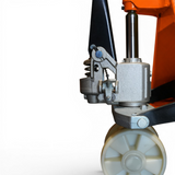 Long Reach Heavy Duty Orange Pallet Truck 2000kg - Manual Pump Truck for Warehouse Use