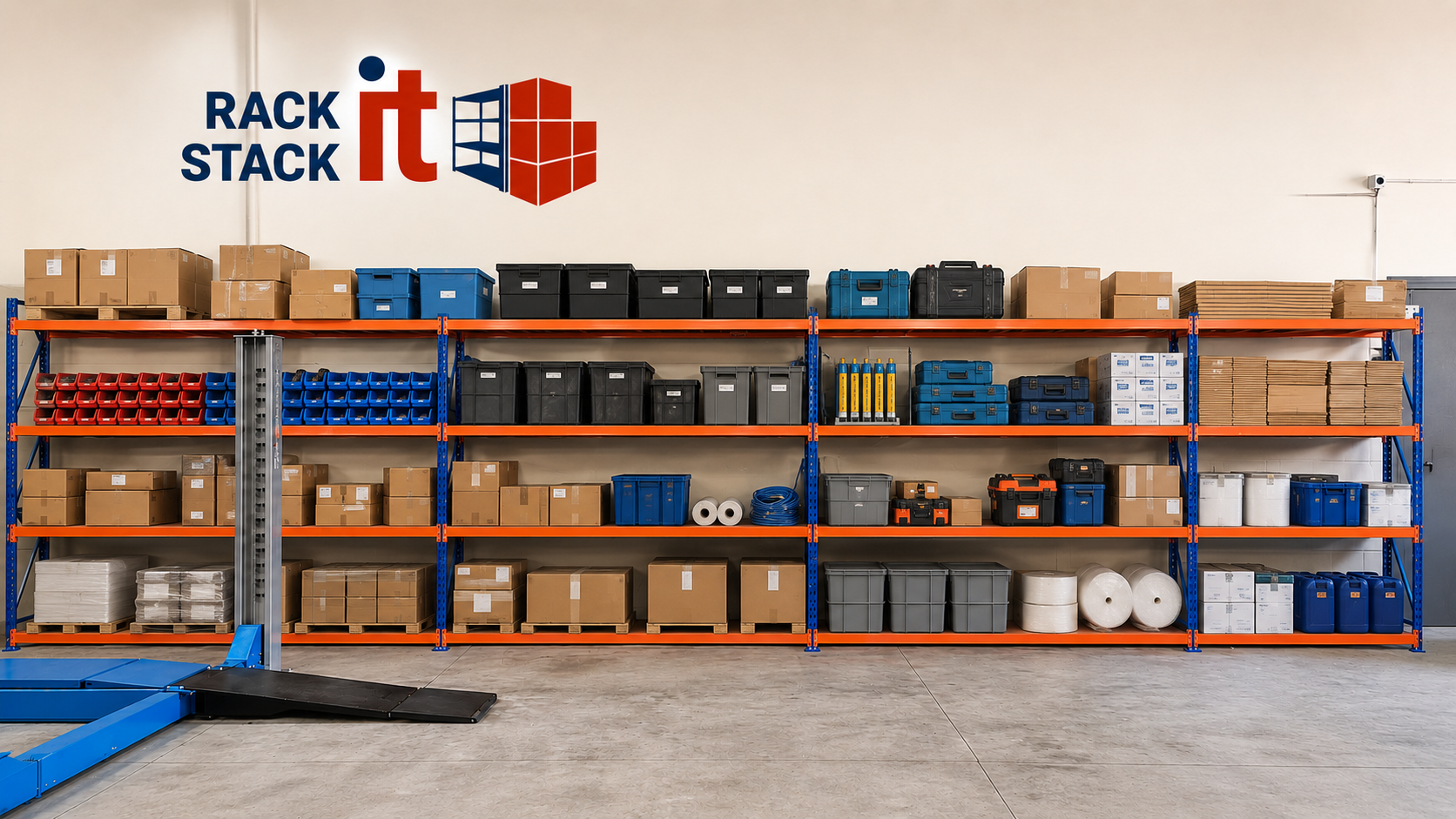 Industrial shelving for commercial storage