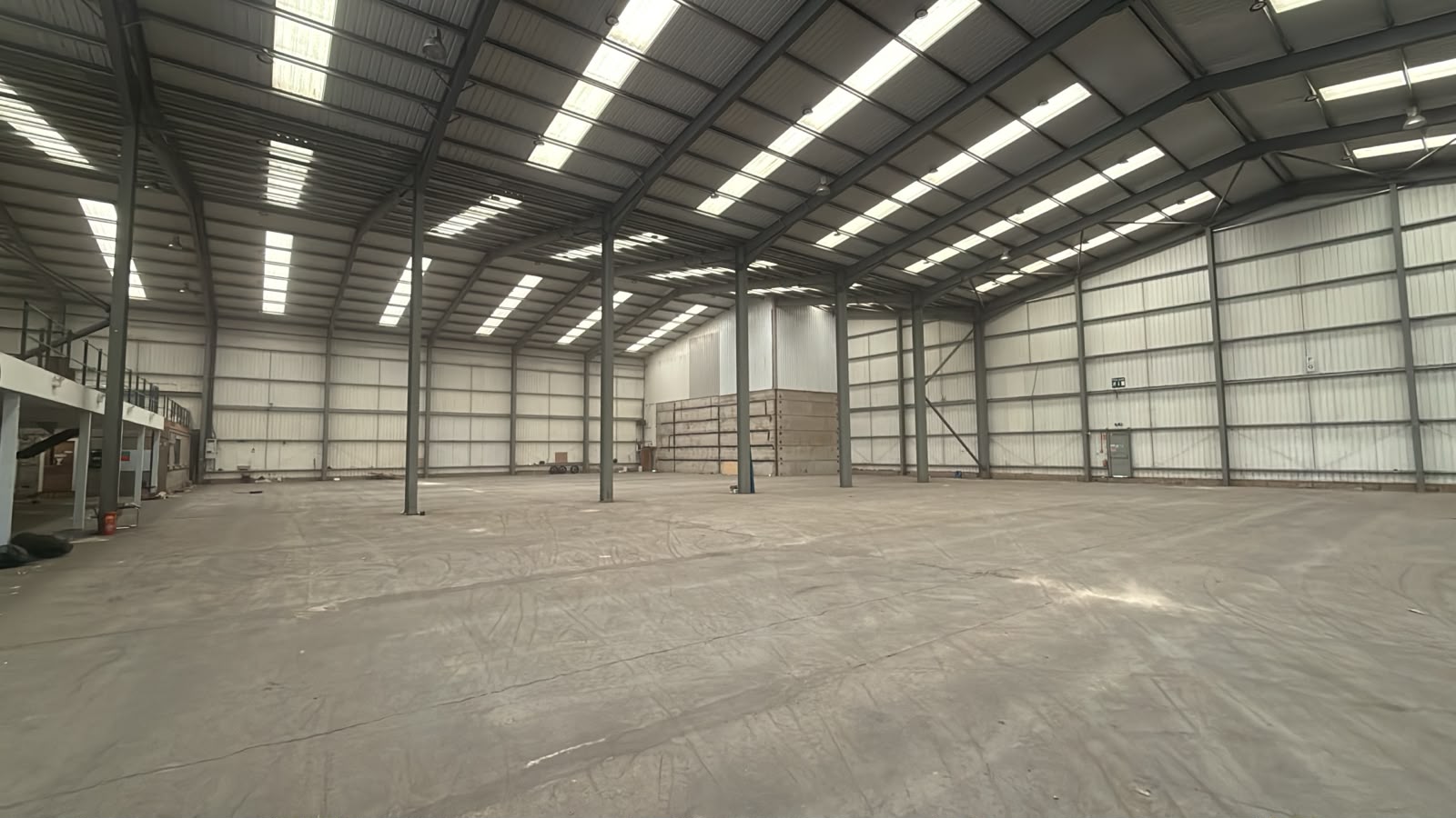 Warehouse cleared of racking