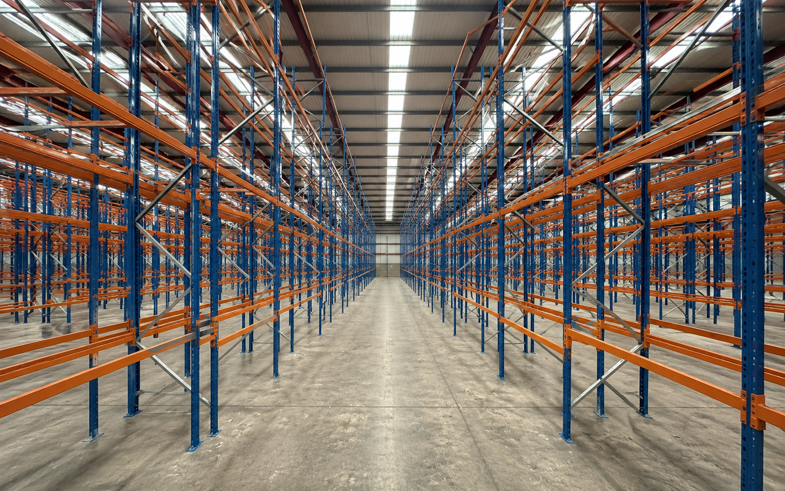Pallet racking installed in warehouse