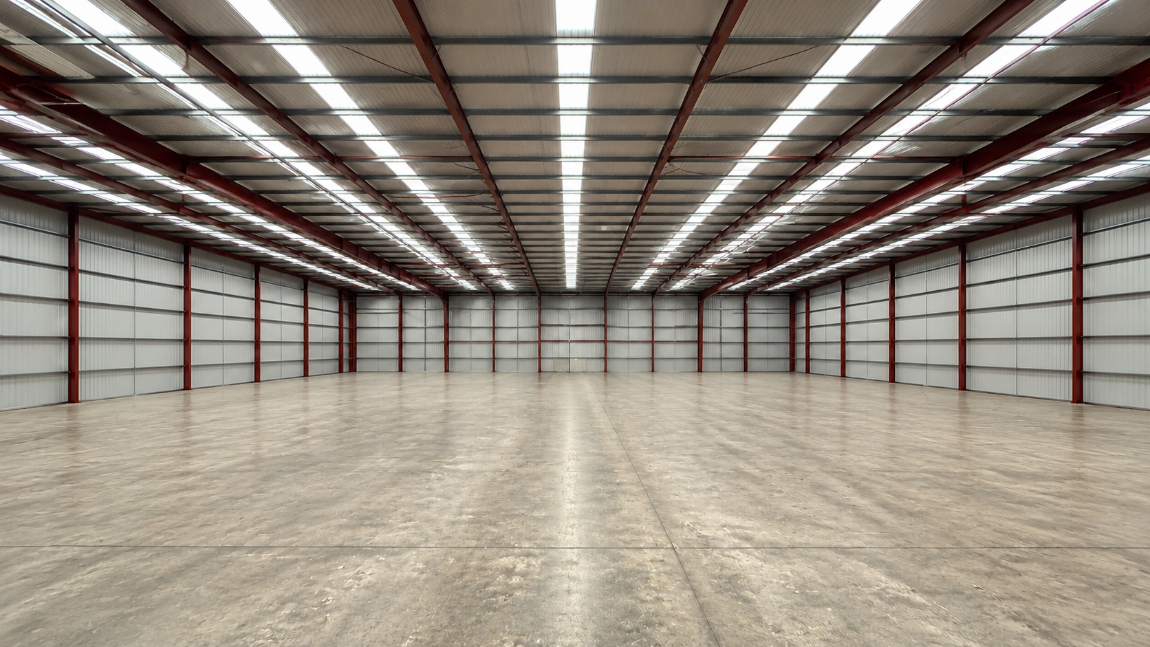 Warehouse cleared of racking